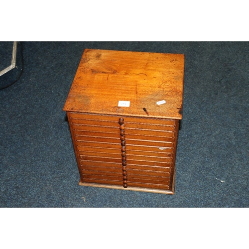 524 - Early 20th century fourteen drawer table top specimen cabinet, 36cm tall