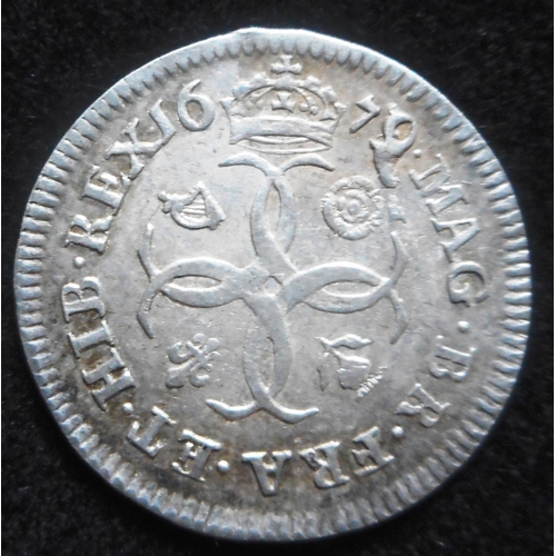 188 - United Kingdom. Fourpence. Chas. II. 1679. NVF.