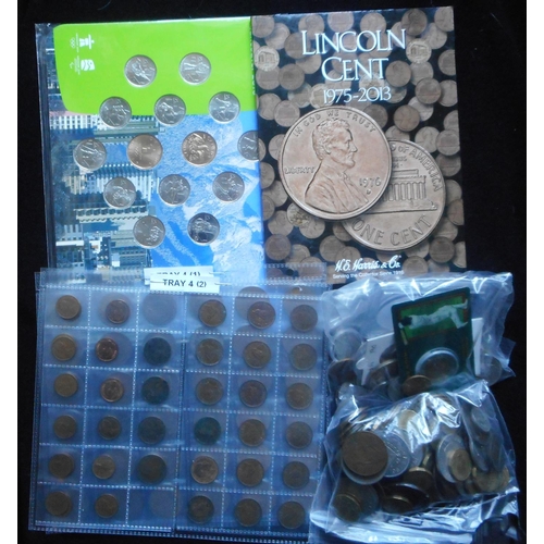 234 - Mixed lot of British and foreign coins including Vancouver 2010 specimen set, Lincoln cents 1975-201... 