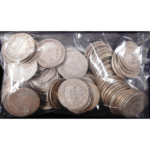 253 - Collection of pre-1920 silver 6d. 233.3gm