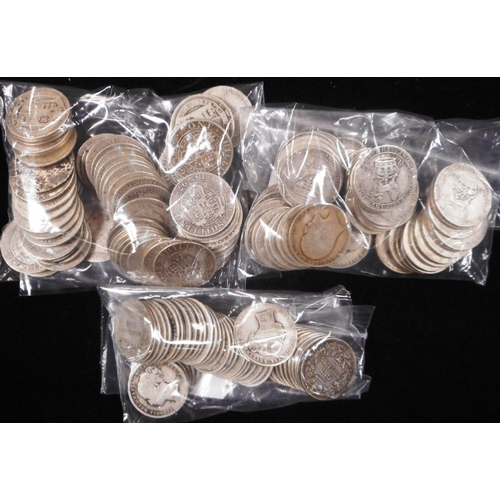 254 - Collection of pre-1920 silver shillings. 899.9gm.