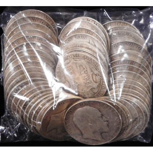 262 - Collection of pre-1920 silver half crowns. 648.5gm.