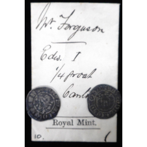 279 - England. Silver penny. Edw. I. Canterbury. (2) (From the Beaumont Hoard which was found in 1884 when... 