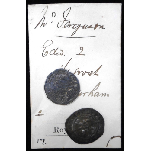 286 - England. Silver penny. Edw. I. Durham (2) (From the Beaumont Hoard which was found in 1884 when two ... 