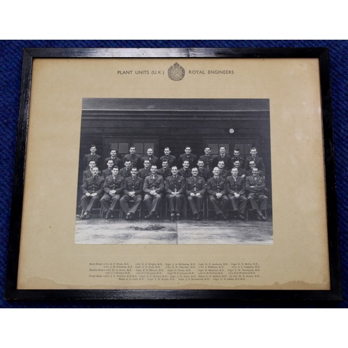 70A - Royal Engineers Captain's tunic, with Sam Browne belt, together with a R.E group photograph includin... 