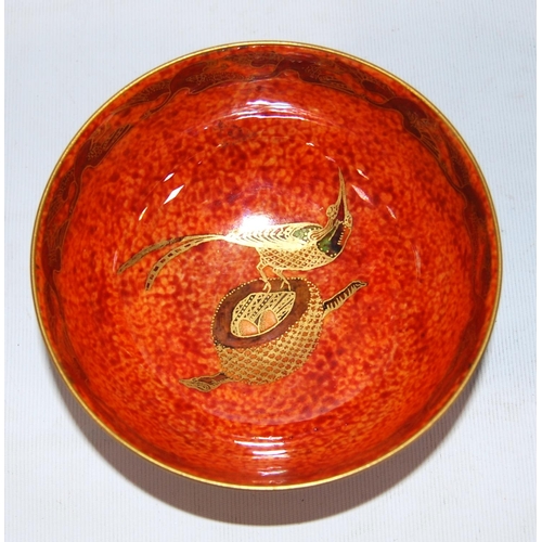 223 - Two Daisy Makeig-Jones for Wedgwood Hummingbird lustre bowls, one of octagonal form, the other circu... 