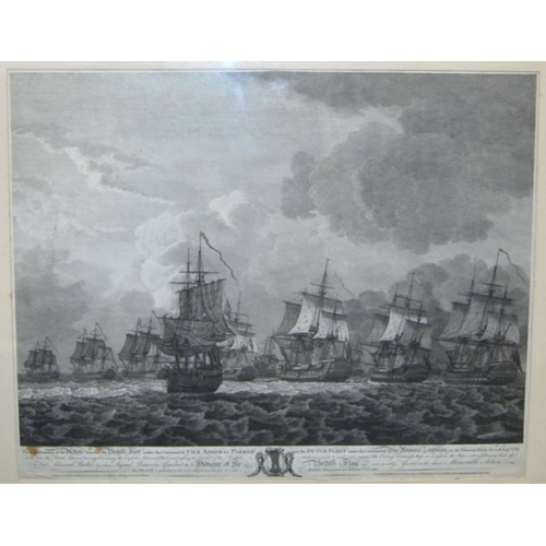 228 - ROBERT WILKINSONVice Admiral Parker and the Dutch FleetEngraving, published 1782, 47cm x 61cm.F. Juk... 