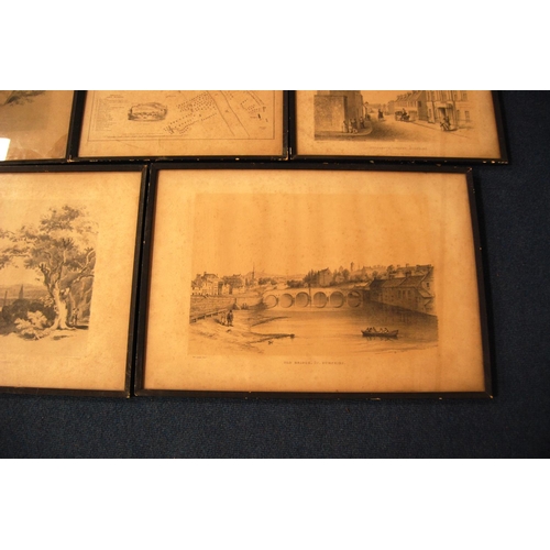 236 - Seven framed prints of historic Dumfries after WC Aitken and others.