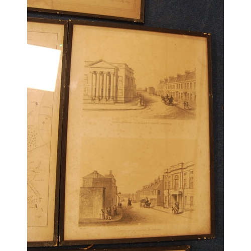 236 - Seven framed prints of historic Dumfries after WC Aitken and others.