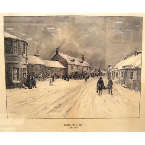 272 - A.S. PATERSON (BRITISH, 19TH CENTURY)King's Arms Inn, Lockerbie and Bluebell Inn, LockerbieSigned, g... 