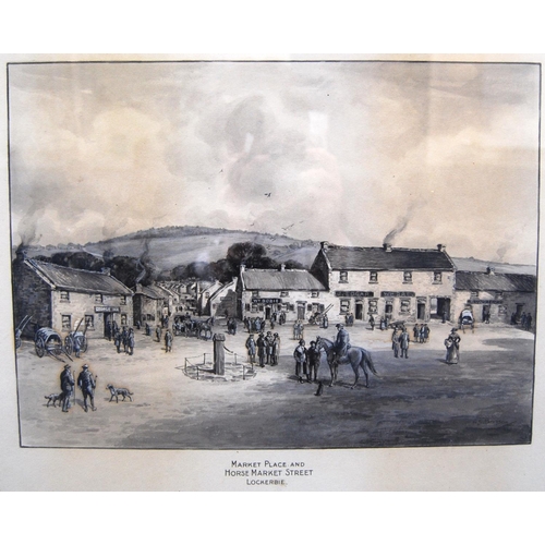 274 - A.S. PATERSON (BRITISH, 19TH CENTURY)Market Place, Lockerbie, and Market Place and Horse Market Stre... 