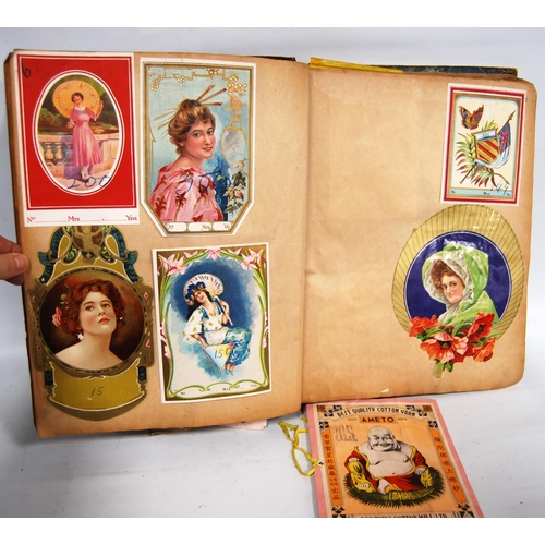 284 - Scrapbook of vintage cotton labels.