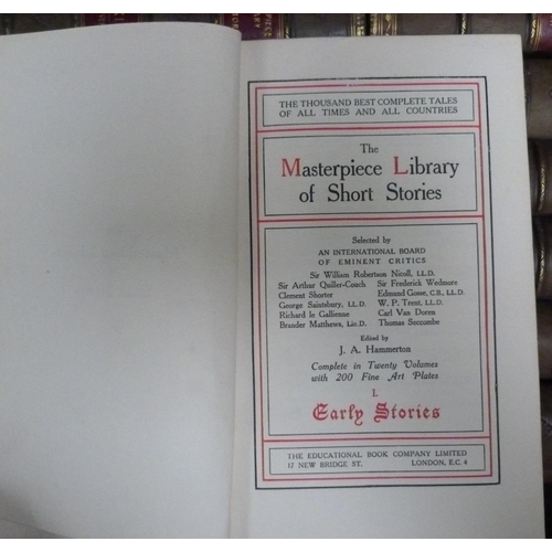124 - HAMMERTON J. A. (Ed). &nbsp;The Masterpiece Library of Short Stories. 18 vols. only (of 20). Large 8... 