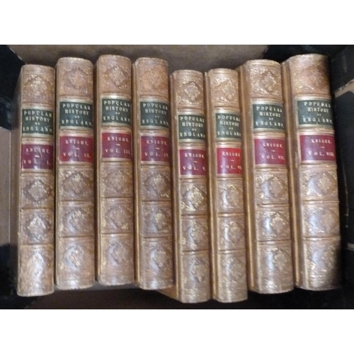130 - KNIGHT CHARLES. &nbsp;The Popular History of England. Complete in 8 vols. Eng. plates & text ill... 