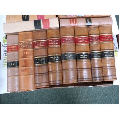 133 - SCOTS LAW. &nbsp;51 various calf & half calf bound vols. incl. Scots Law Times, Scottish Law Rep... 