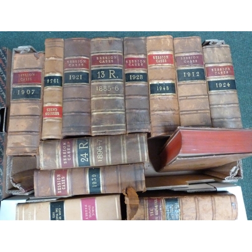133 - SCOTS LAW. &nbsp;51 various calf & half calf bound vols. incl. Scots Law Times, Scottish Law Rep... 