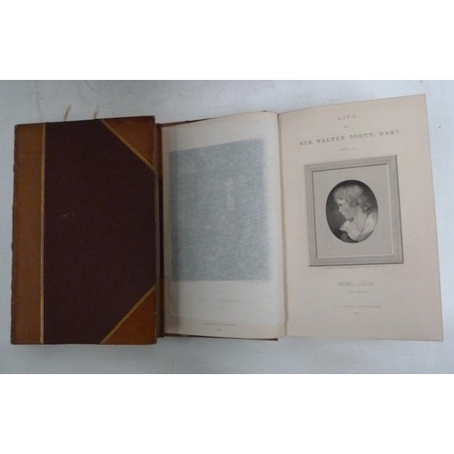 136 - LOCKHART J. G. &nbsp;Memoirs of Sir Walter Scott. Complete in 10 vols. Eng. frontis & eng. &... 