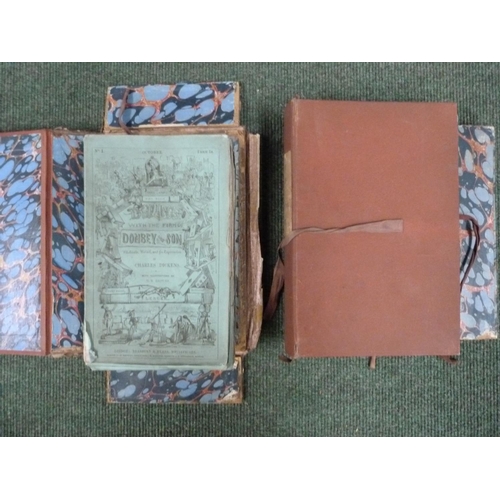 138 - DICKENS CHARLES.  Dombey and Son. The 20 original parts bound in nineteen. Part 5 with errata slip, ... 