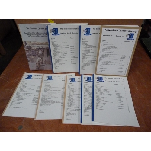 143 - NOTHERN CERAMIC SOCIETY. &nbsp;Newsletter. 62 various issues, much more than a Newsletter & cont... 