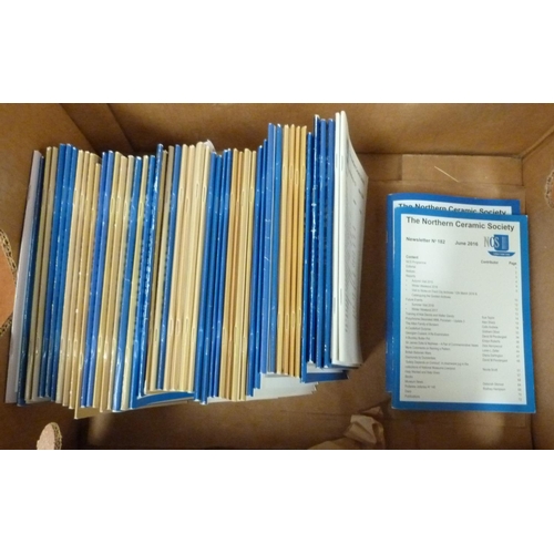 143 - NOTHERN CERAMIC SOCIETY. &nbsp;Newsletter. 62 various issues, much more than a Newsletter & cont... 