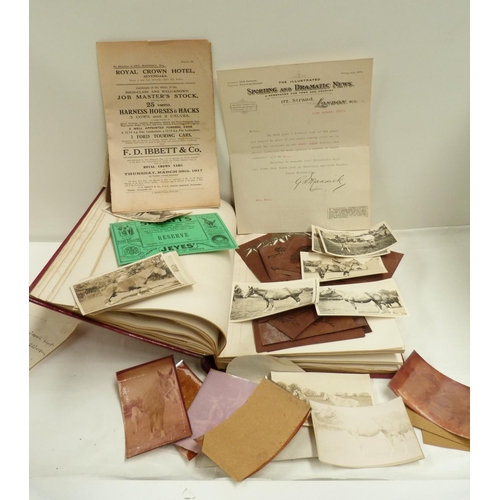 159 - BALL S. N., of Foxwold Chase (Kent). Scrapbook & diary of Equestrian & sporting interest. Qu... 
