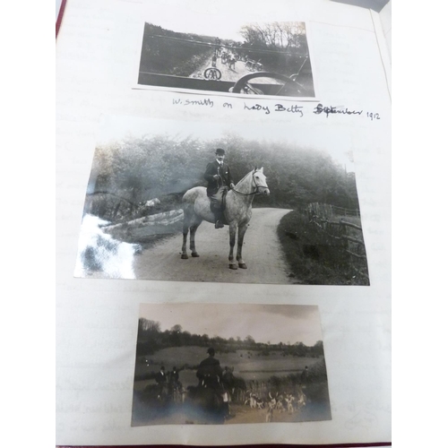 159 - BALL S. N., of Foxwold Chase (Kent). Scrapbook & diary of Equestrian & sporting interest. Qu... 