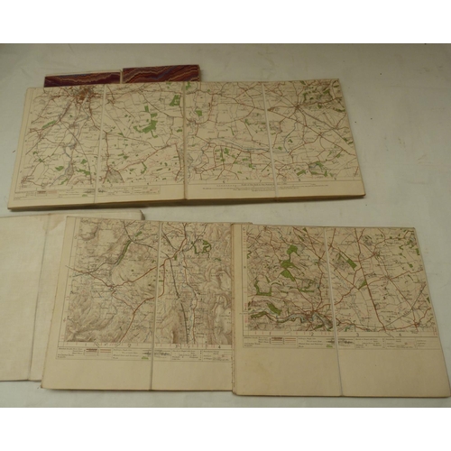 160 - SIFTON, PRAED & CO. &nbsp;Set of 6 fldg. linen 1 inch:1 mile OS maps of adjoining parts of Cumbe... 