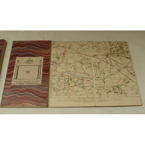 160 - SIFTON, PRAED & CO. &nbsp;Set of 6 fldg. linen 1 inch:1 mile OS maps of adjoining parts of Cumbe... 