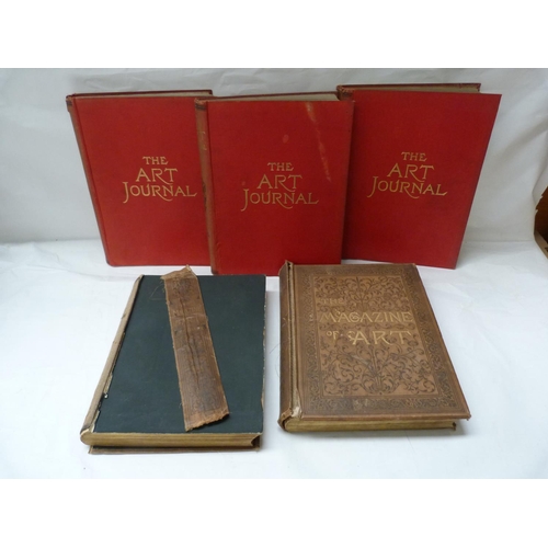 167 - The Art Journal. &nbsp;3 illus. quarto bound vols. for 1905, 1906 & 1907; also 2 others.&nbsp; (... 