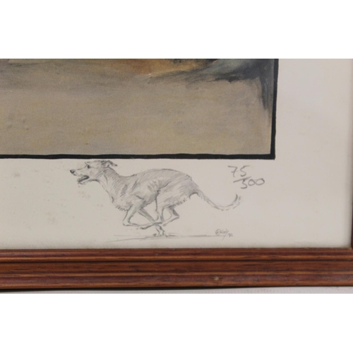 244 - Two limited edition colour prints after originals by Louise Wood of Jack Russell Terriers with a rat... 