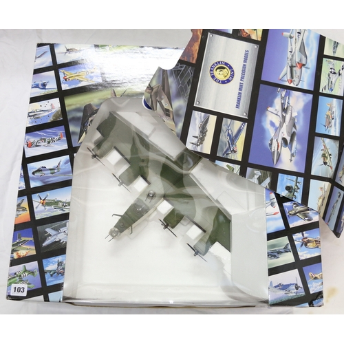 103 - Franklin Mint Armour Collection 1:48 scale diecast metal model aeroplane B11E056 B24 Liberator Coast... 