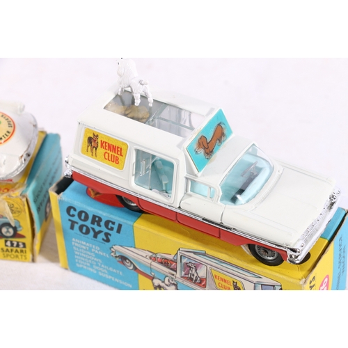 11 - Corgi Toys 475 diecast Citroen Safari Olympic Winter Sports boxed and 486 Kennel Service Wagon with ... 