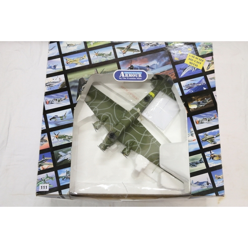 111 - Franklin Mint Armour Collection 1:48 scale diecast metal aeroplane model B11B638 Junker JU52 Russian... 