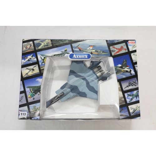 113 - Franklin Mint Armour Collection 1:48 scale diecast metal aeroplane model B11F017 F15 Eagle 65th Agre... 