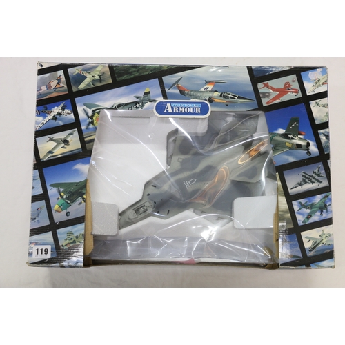 119 - Franklin Mint Armour Collection 1:48 scale diecast metal aeroplane model B11E366 F22A Raptor 01, box... 