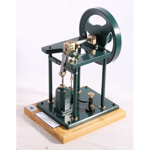 96 - Model elbow steam engine (AR115) built by Albert Ranaldi, 29.5cm tall raised on wooden plinth base 2... 