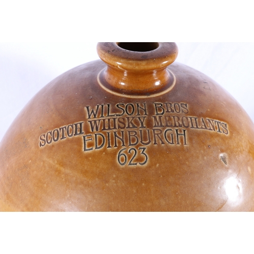 239 - Large stoneware whisky flagon for Wilson Brothers Scotch Whisky Merchants Edinburgh 623, size number... 