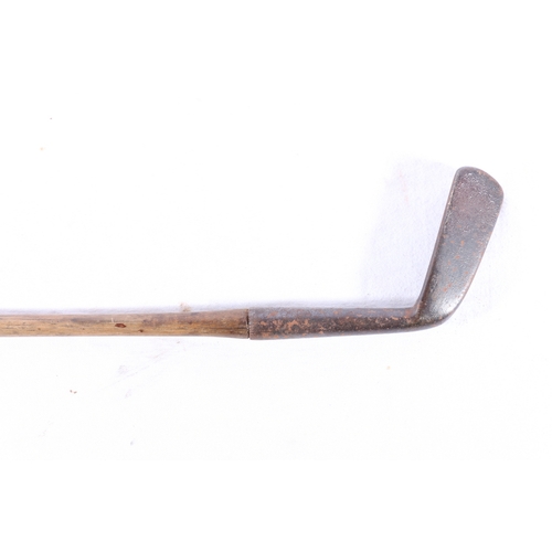 289 - Hickory shafted golf club with unnamed blacksmith forged head