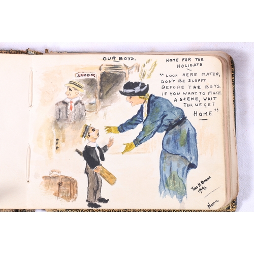 304 - Five albums of autographs and sketches mostly WWI era and earlier and connected to the Scarborough a... 