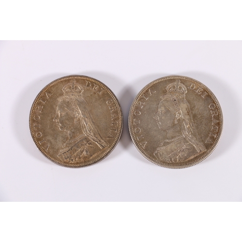 351 - UNITED KINGDOM Victoria (1837-1901) two Jubilee head silver double florins 1889, both in a high grad... 