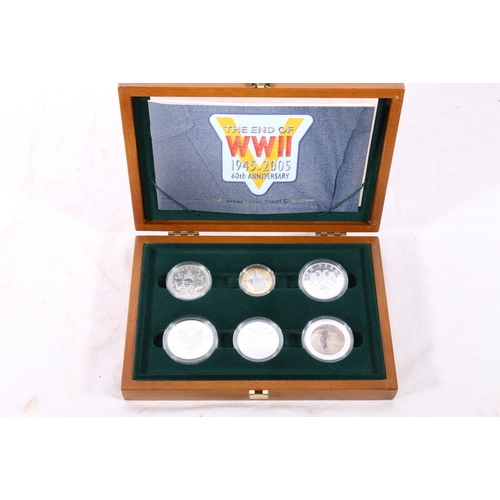 380 - The Royal Mint The Allied Forces silver proof six coin collection 2005 comprising CANADA five dollar... 