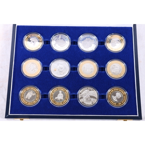 382 - The Royal Mint The Queen Mother Centenary Collection twelve coin silver proof set 2000 in fitted cas... 