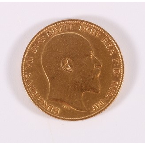 411 - UNITED KINGDOM Edward VII (1901-1910) gold half sovereign 1907, S3974B