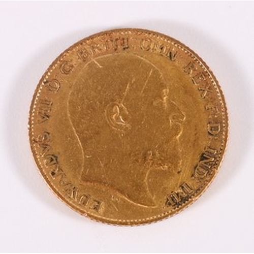 412 - UNITED KINGDOM Edward VII (1901-1910) gold half sovereign 1909, S3974B