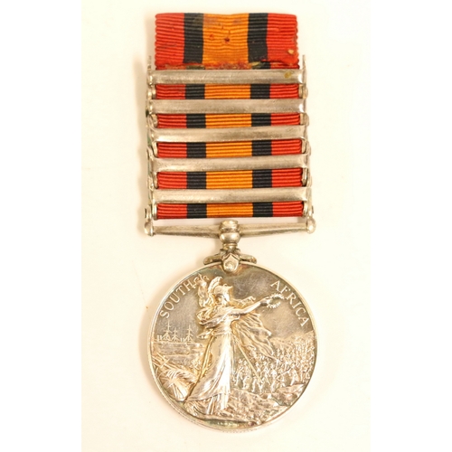 475 - Anglo Boer war 1899-1902 Queen's South Africa medal with five clasps including South Africa 1902, So... 