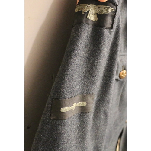 556 - British Royal Air Force dress uniform jacket having label dated 1941 with brass RAF buttons by Firmi... 