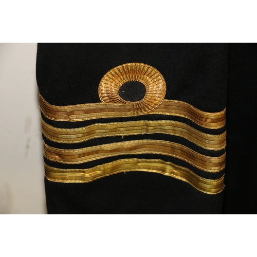 562 - British Royal Navy dress uniform jacket or greatcoat having Gieve, Matthews and Seagrove Ltd label 