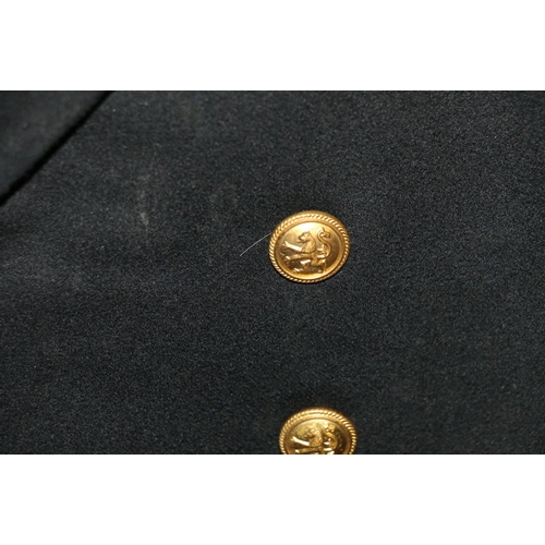 568 - British Royal Navy dress uniform jacket having Paisleys Ltd of Glasgow label, brass lion rampant but... 