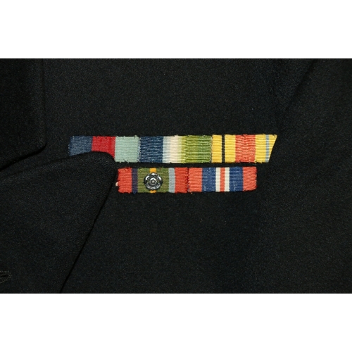 570 - British Royal Navy dress uniform jacket having Miller, Rayner & Haysom Ltd label 