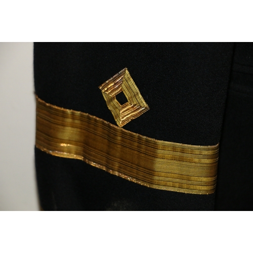 572 - British Royal Navy dress uniform jacket having Gieves and Hawkes label 